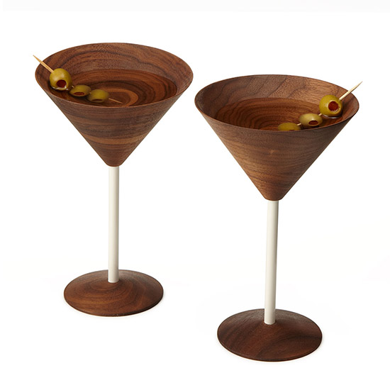 Wooden Martini Glasses | UncommonGoods