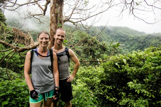 Allison and Ivan climbing Grenada Mt.