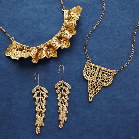 Dipped Lace Jewelry