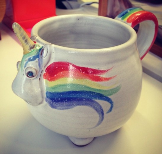 Elwood the Rainbow Unicorn Mug | UncommonGoods