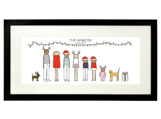 Personalized Holiday Family Print | UncommonGoods
