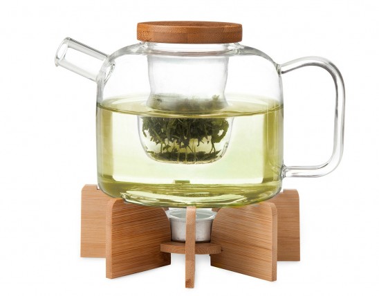 Glass Teapot with Stand | UncommonGoods