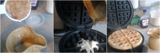Homemade waffles with the Itty Bitty Mixer