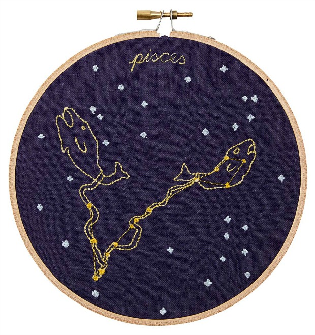 Zodiac Embroidery Hoop Art | UncommonGoods