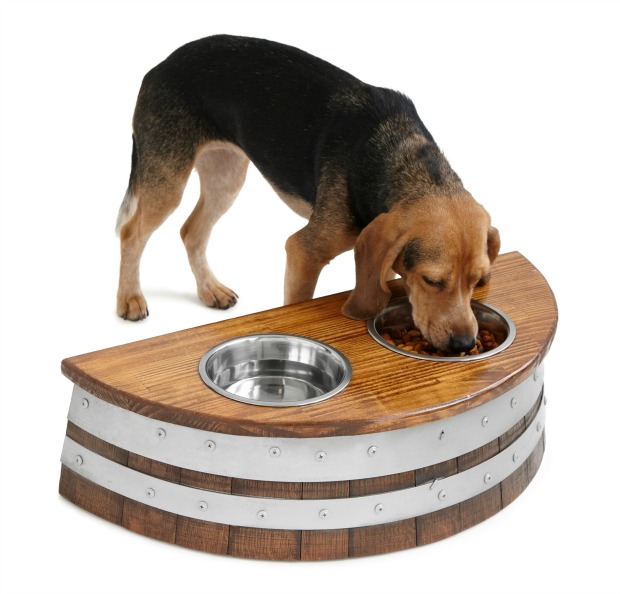 Wine Barrel Dog Feeder | UncommonGoods