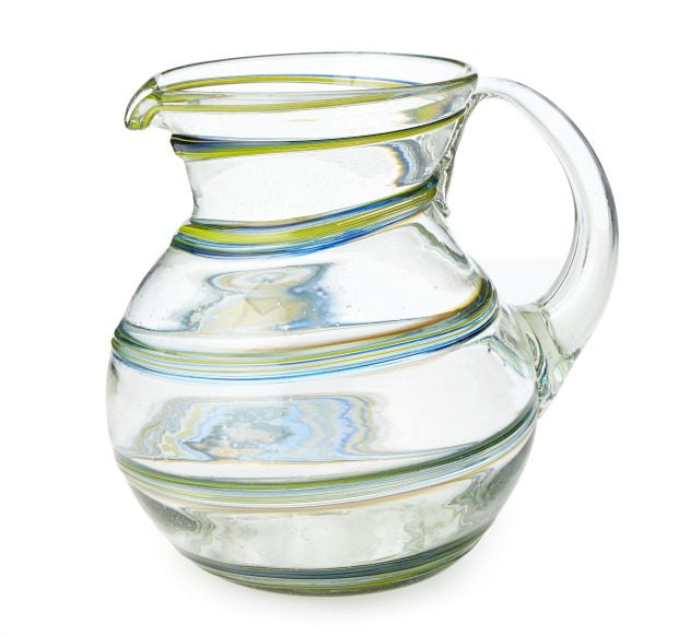Recycled Spiral Glass Pitcher | UncommonGoods
