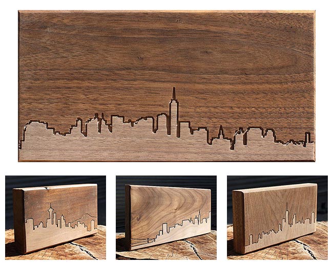 City Skyline Wooden Routings | UncommonGoods
