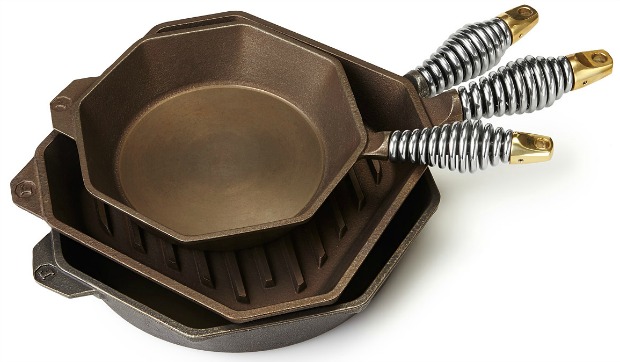 3 stacked cast iron pans - Mike Whitehead