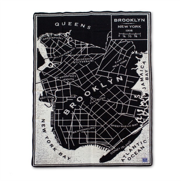 Brooklyn Map Throw | UncommonGoods