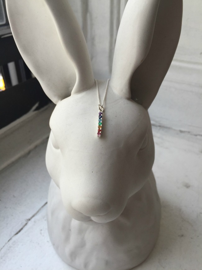 rabbit with chakra necklace