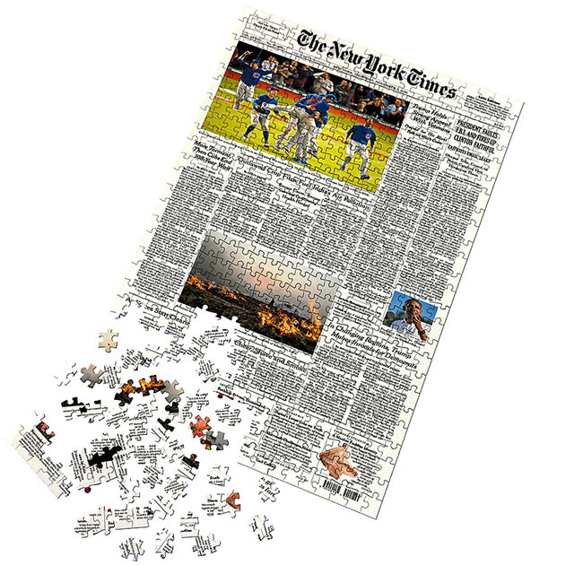 New York Times Custom Front Page Puzzle - UncommonGoods