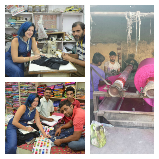 Lydia working with artisans in India