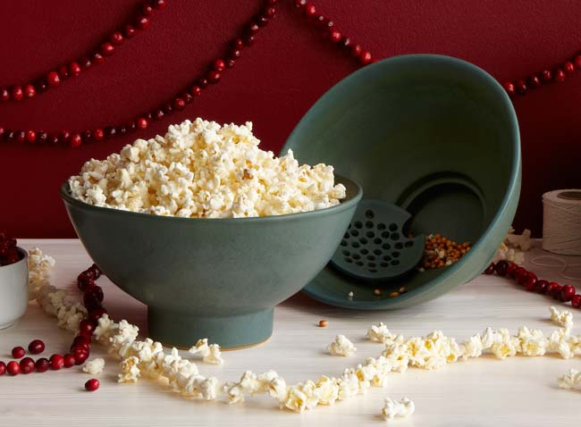 Popcorn Bowl with Kernel Sifter | UncommonGoods