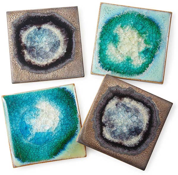 Stoneware and Crackled Glass Coaster Sets | UncommonGoods