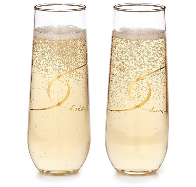 Have & Hold Stemless Champagne Flutes | UncommonGoods