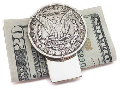 Morgan Silver Dollar Money Clip | UncommonGoods