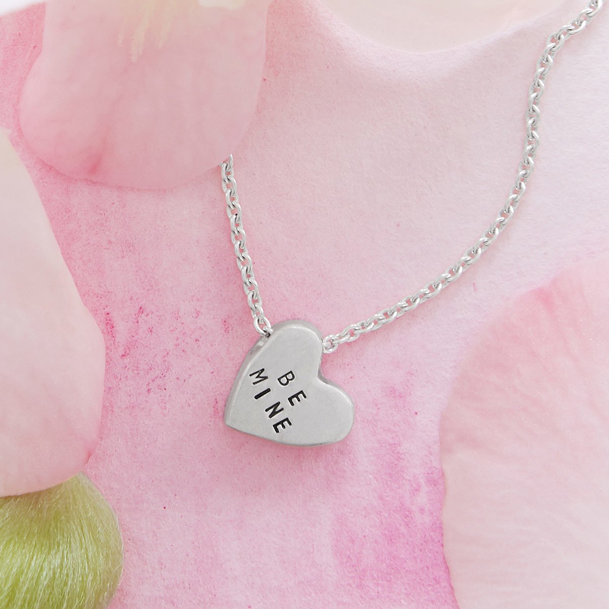 Sterling Silver Conversation Heart Necklace