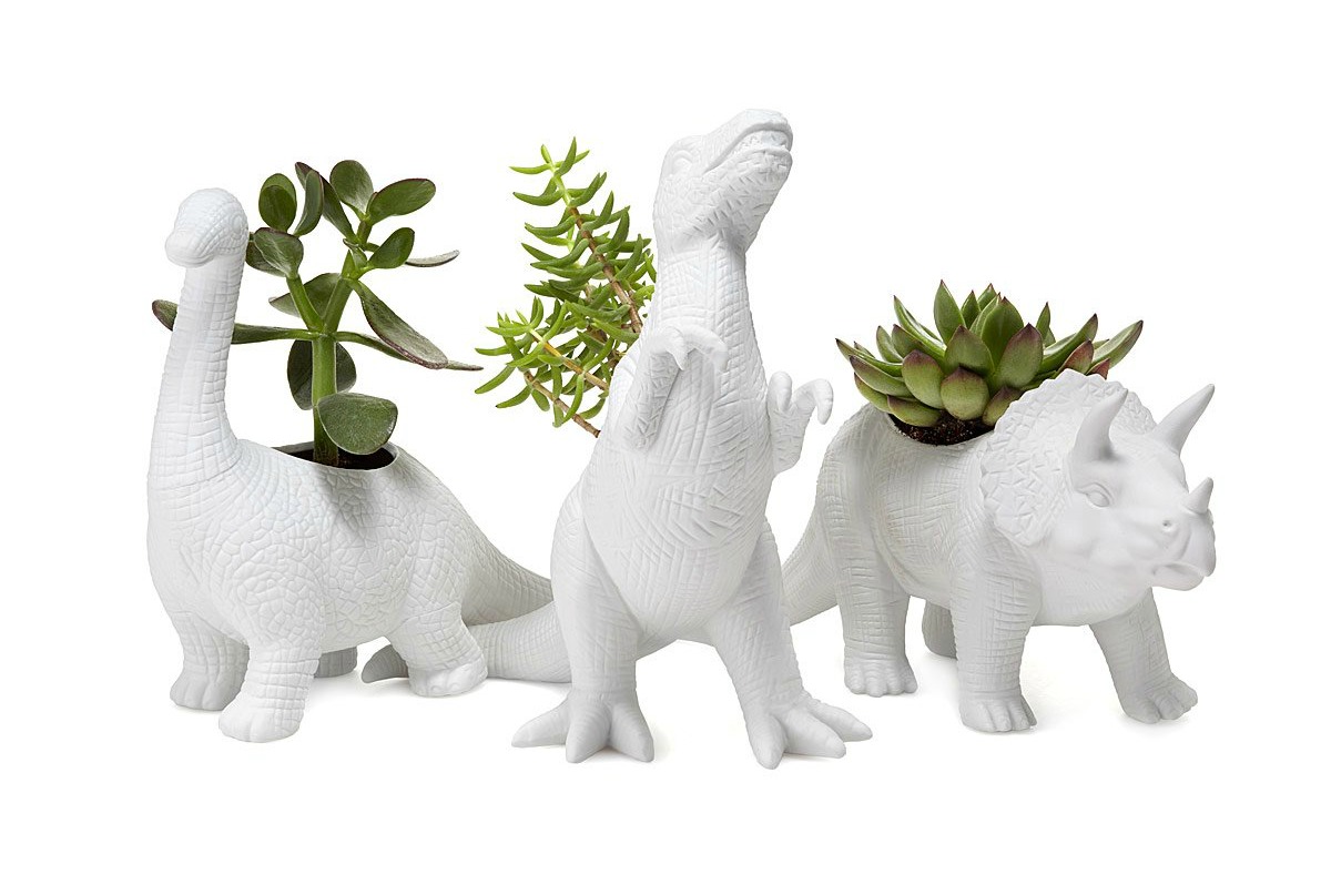 Porcelain Dinosaur Planters | UncommonGoods