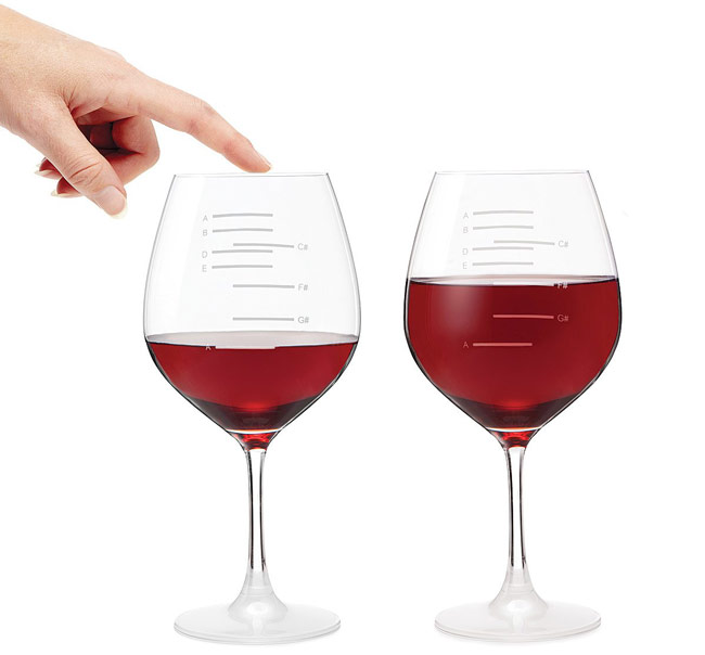 Major Scale Musical Wine Glasses | UncommonGoods