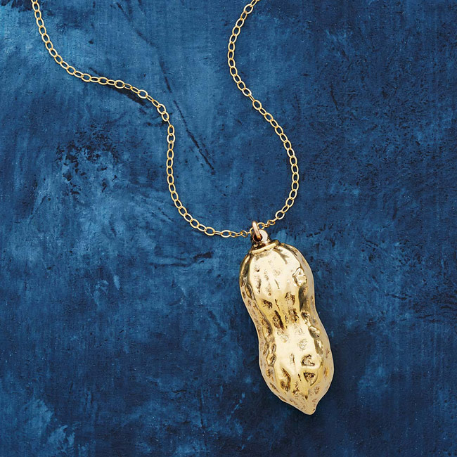 Dipped Peanut Foodie Necklace | UncommonGoods