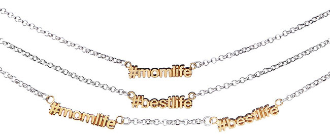 #MomLife Hashtag Necklace | UncommonGoods