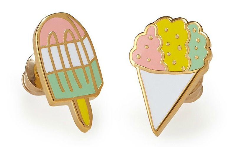 Snowcone and Popsicle Mismatched Earrings | UncommonGoods
