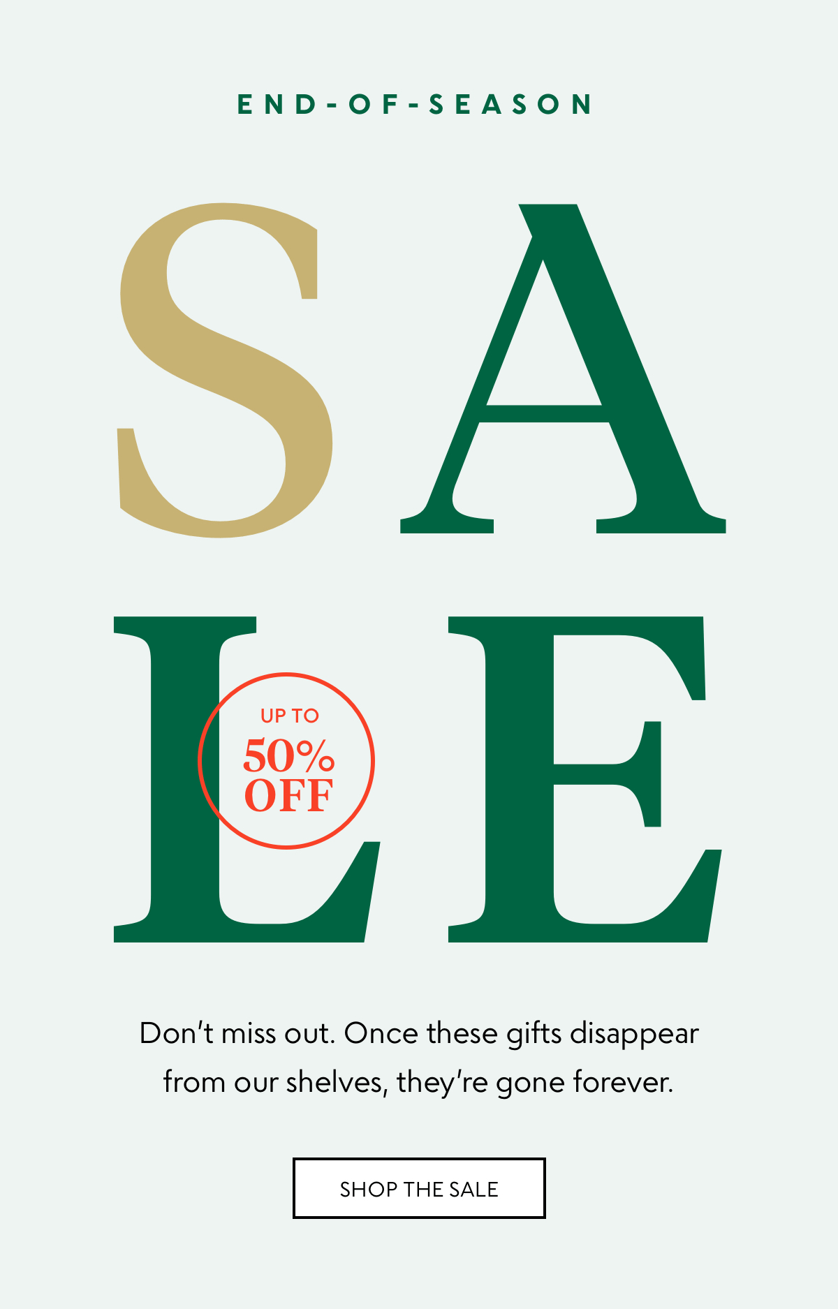 End-of-season sale