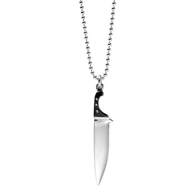 Chef's Knife Pendant Silver Chef's Knife Pendant is Edgy, Funky Gift
