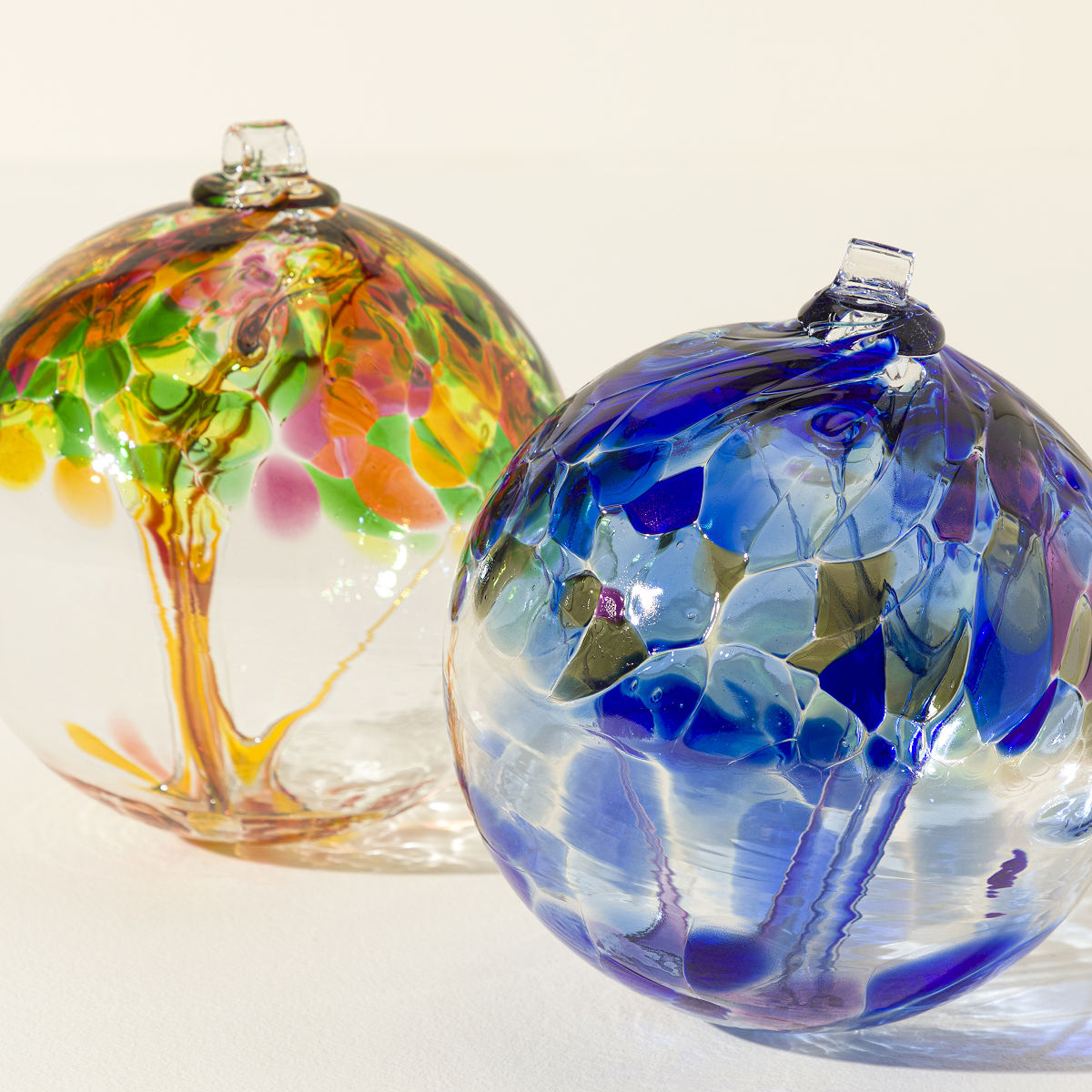 Four Seasons Glass Globes Winter, Summer, Spring and Fall Seasonal