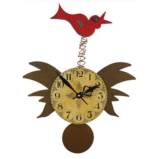 Bird Pendulum Wall Clock Duane Scherer birds, Wings, Clocks, Hand