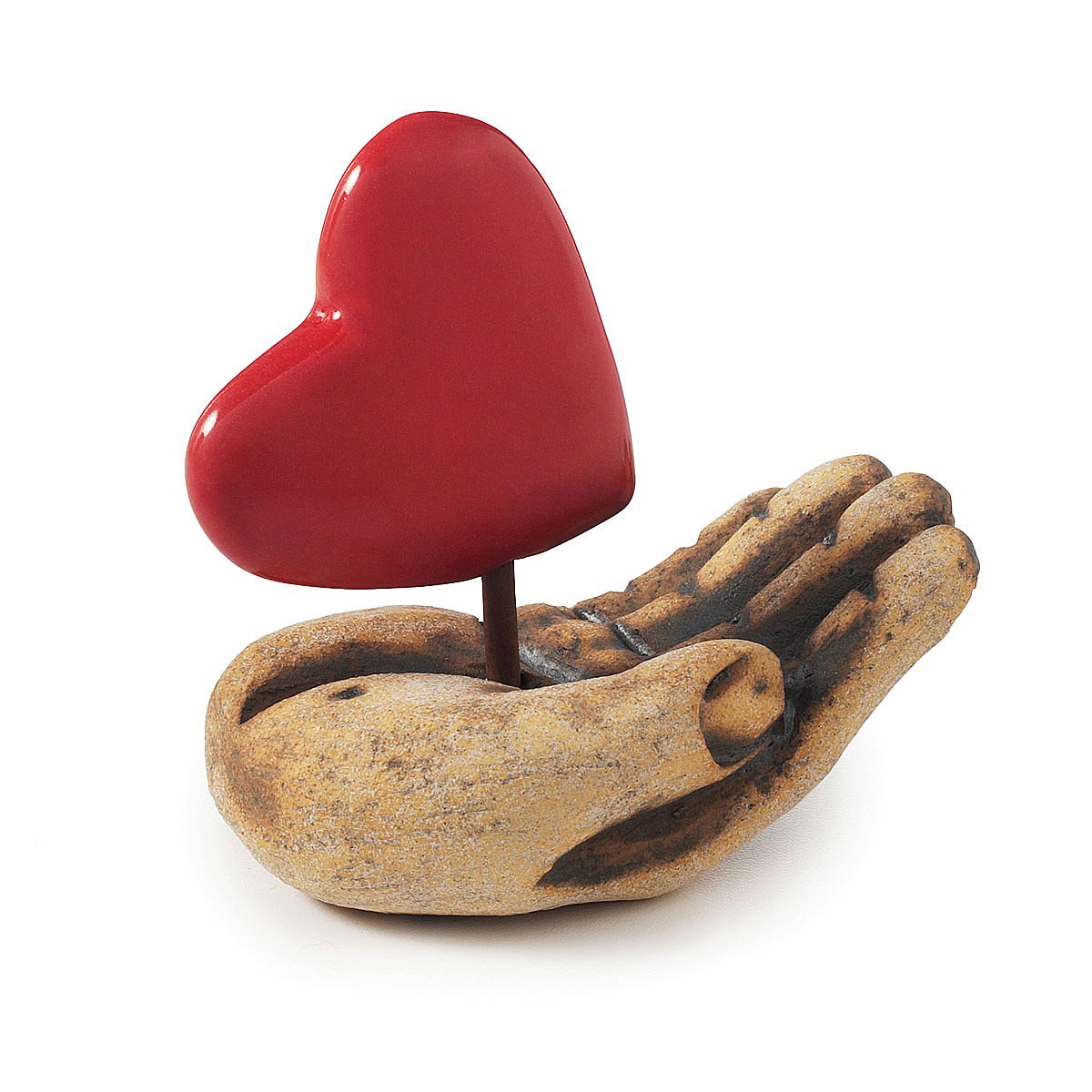 Heart in Hand Sculpture, Love, Handcarved, Art
