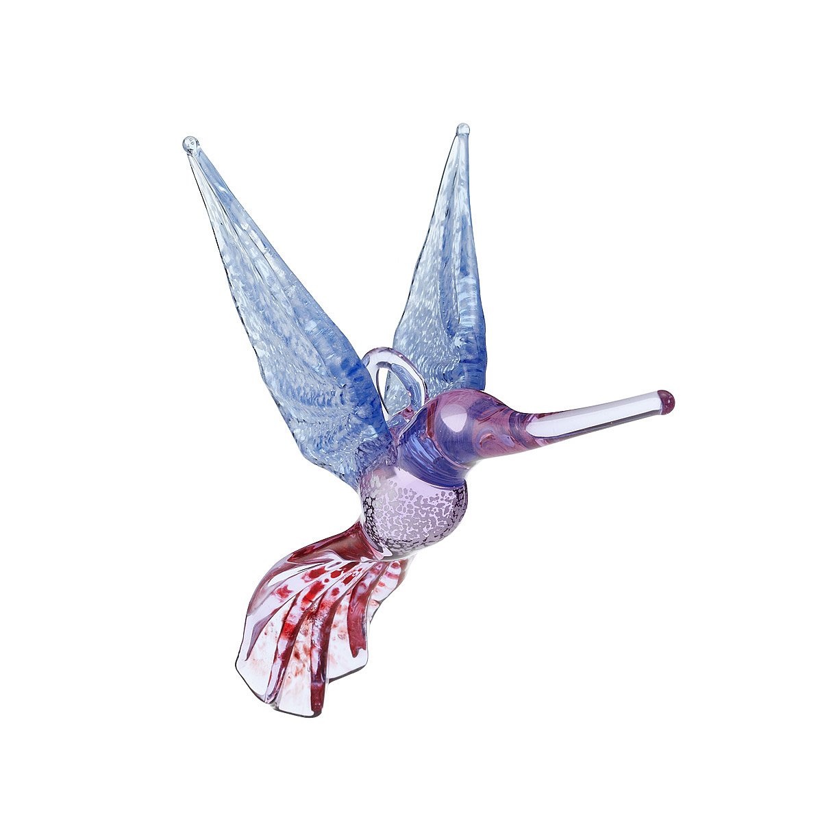 Handblown Glass Hummingbird Ornament Handmade Glass, Christmas Tree