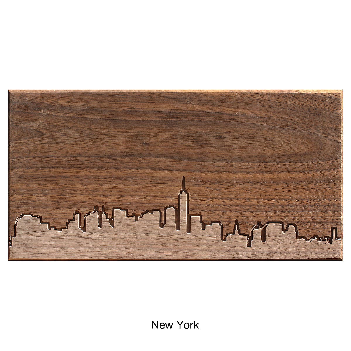 City Skyline Wooden Routing California, San Francisco, New York City