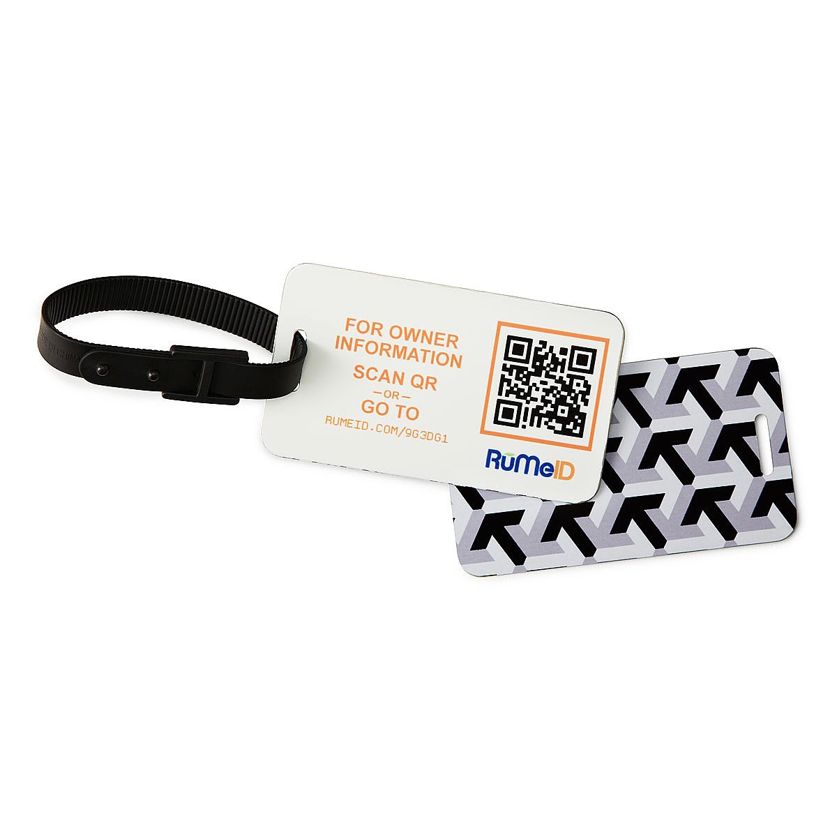 QR Code Luggage Tag Set of 2 Baggage & Suitcase Tags