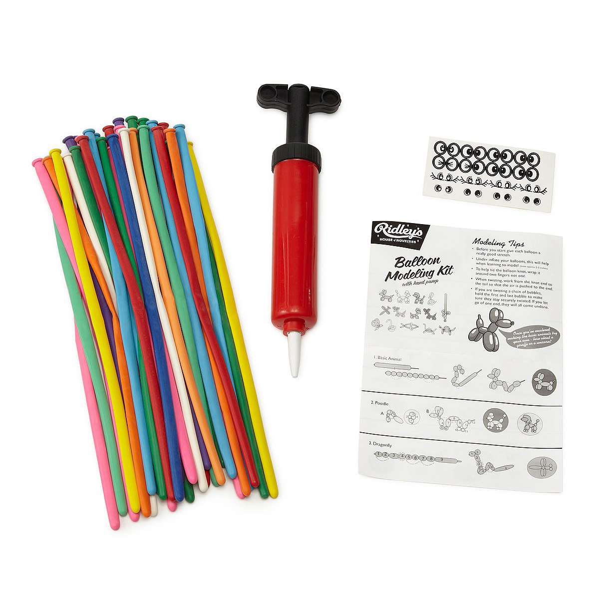 Balloon Modeling Kit how to balloon animals