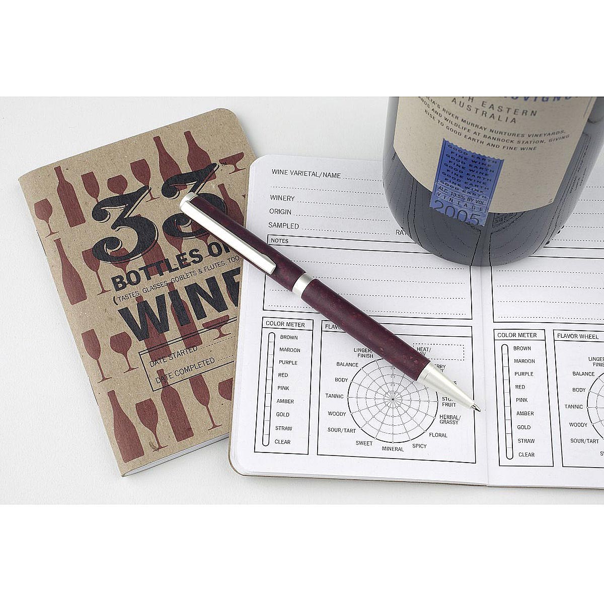 Wine Tasting Notebook and Pen Set wine book, journal