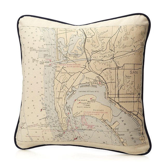 Nautical Chart Pillows