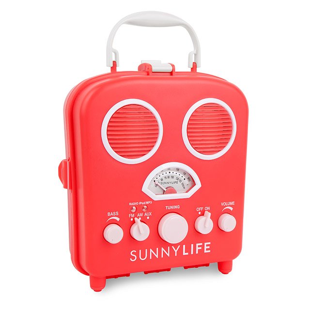 Beach Sounds Portable Speaker Radio, Boombox, Stereo, Sunnylife