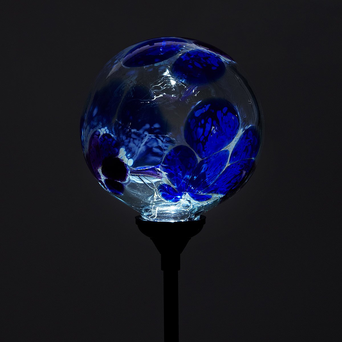 Solar Light Garden Stake Flower Globes garden art, glass globe