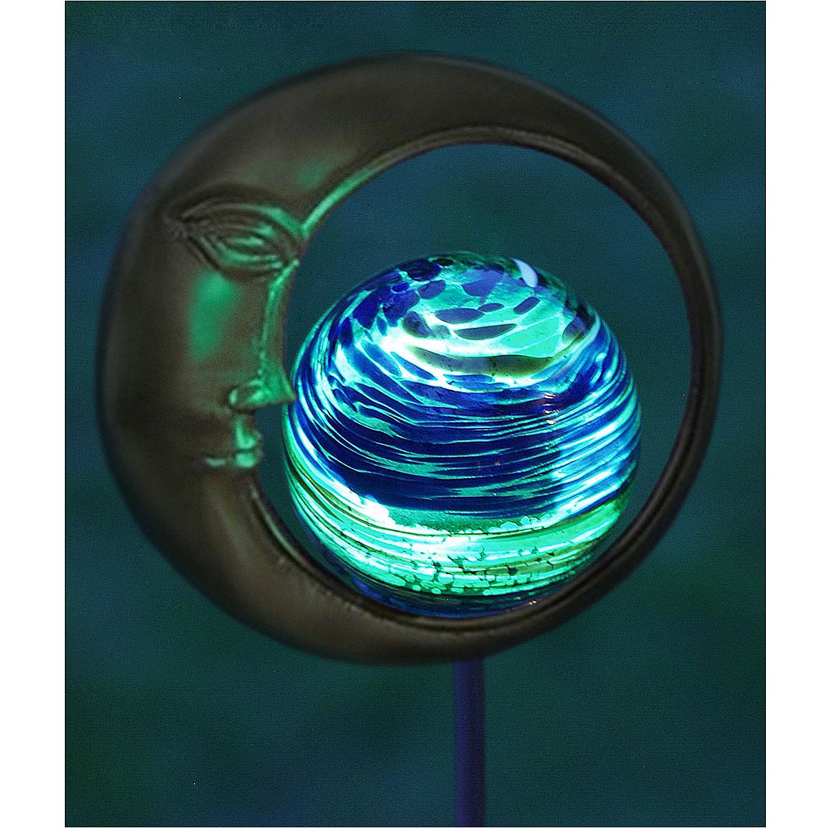 Illuminaire Moon Stake | garden ornaments, decor, solar | UncommonGoods