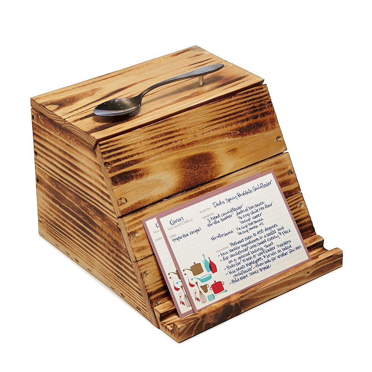 Pallet Wood Recipe Box reclaimed wood, recipe card 