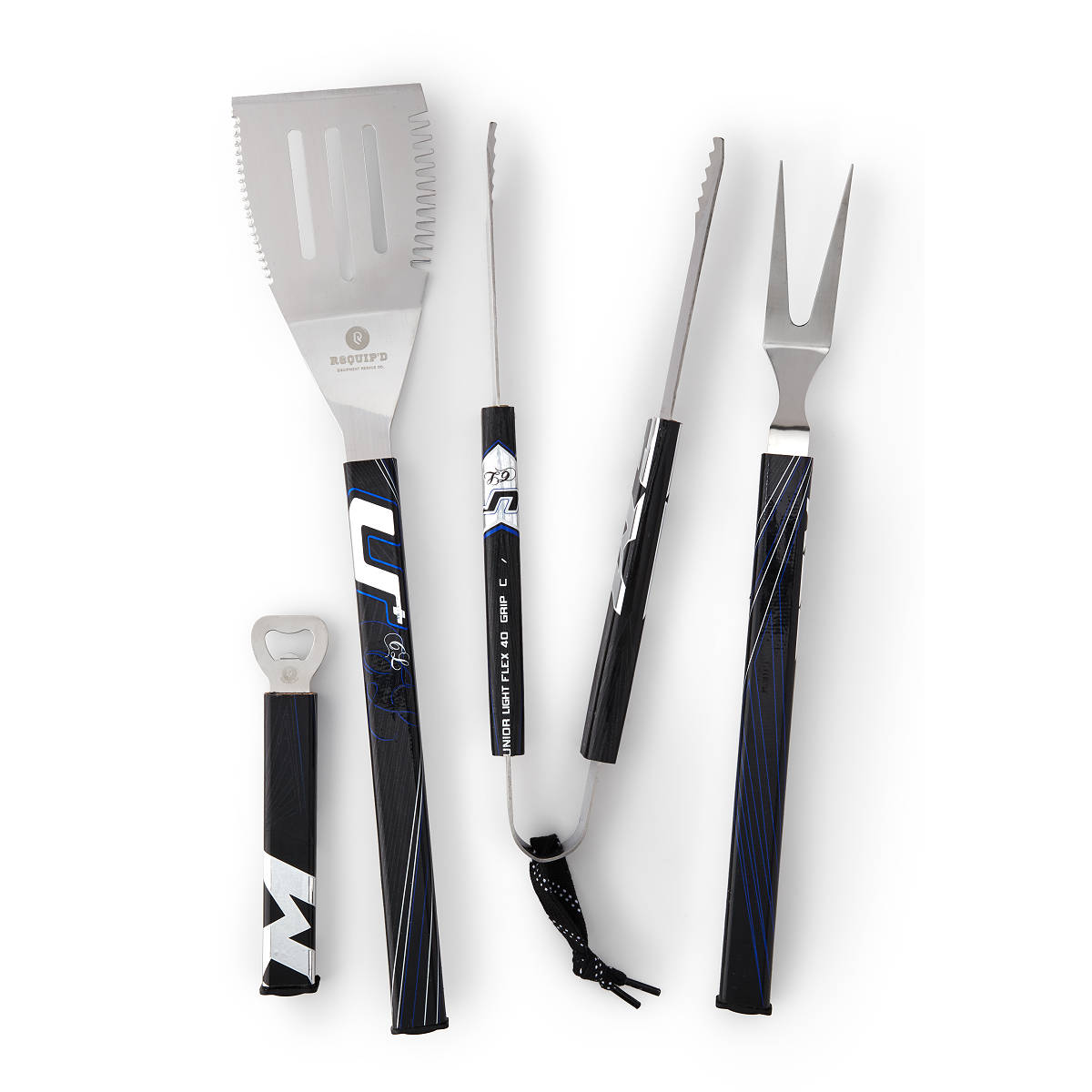 Hockey Stick BBQ Set Recycled sports grill fork