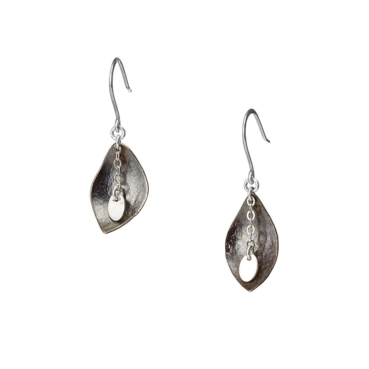 Zen Rain Earrings | Silver & Copper Jewelry | UncommonGoods