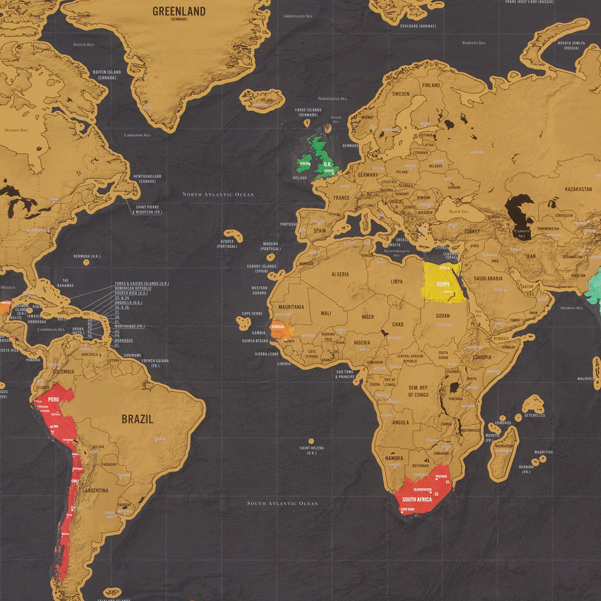 Scratch Map Deluxe ScratchOff Wall Maps