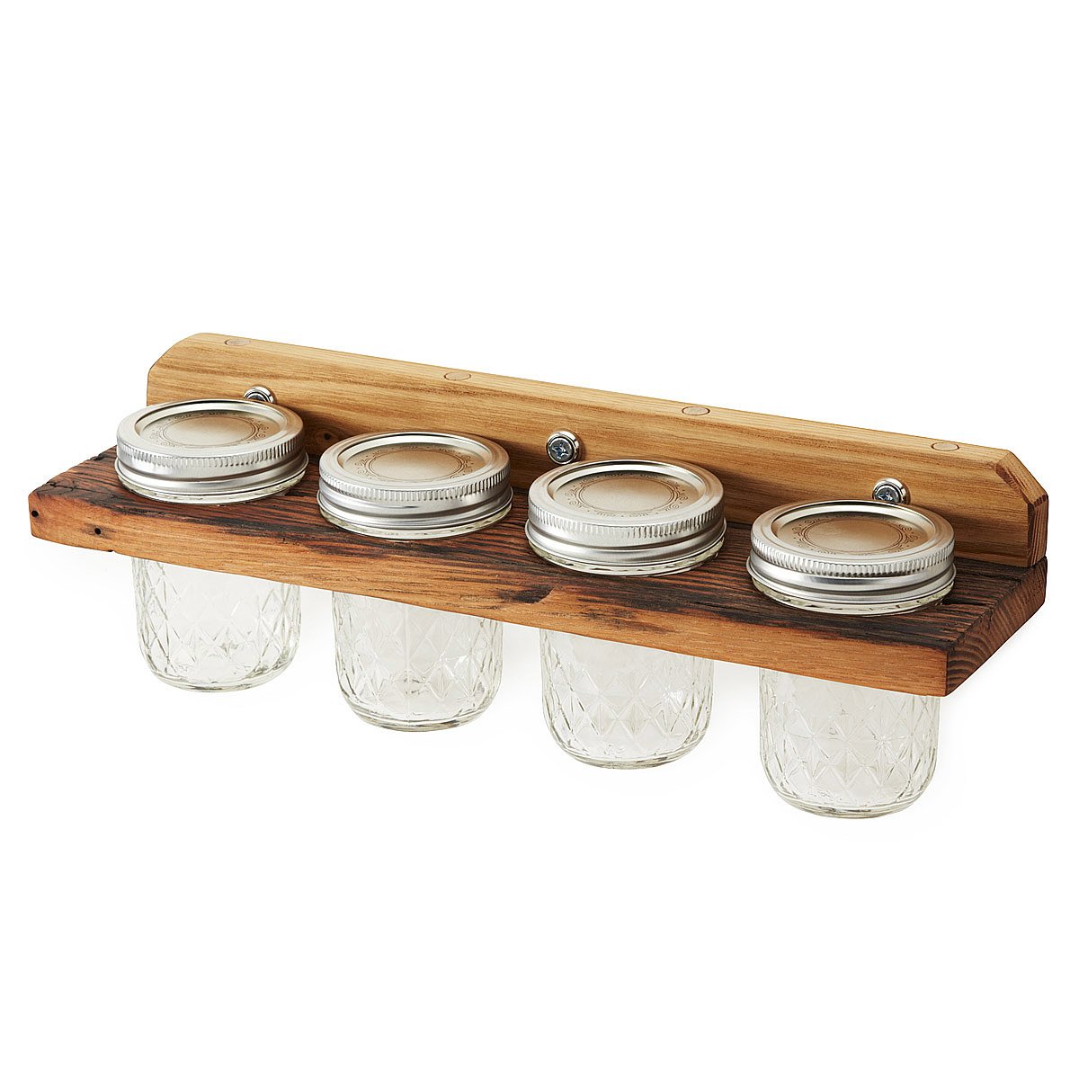 Wooden Mounted Wall Caddy mason jars, rustic furniture, reclaimed