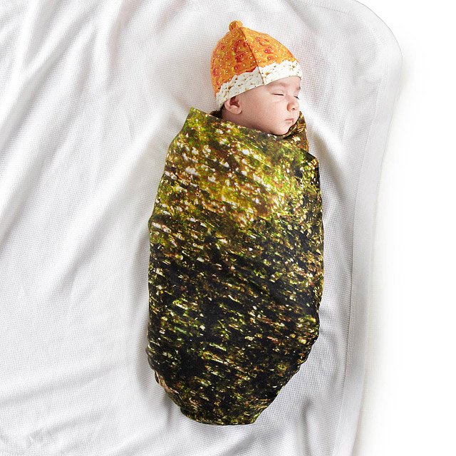 sushi swaddle blanket
