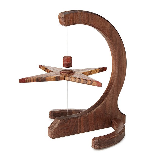 Compass Desktop Sculpture Wood Sculpture