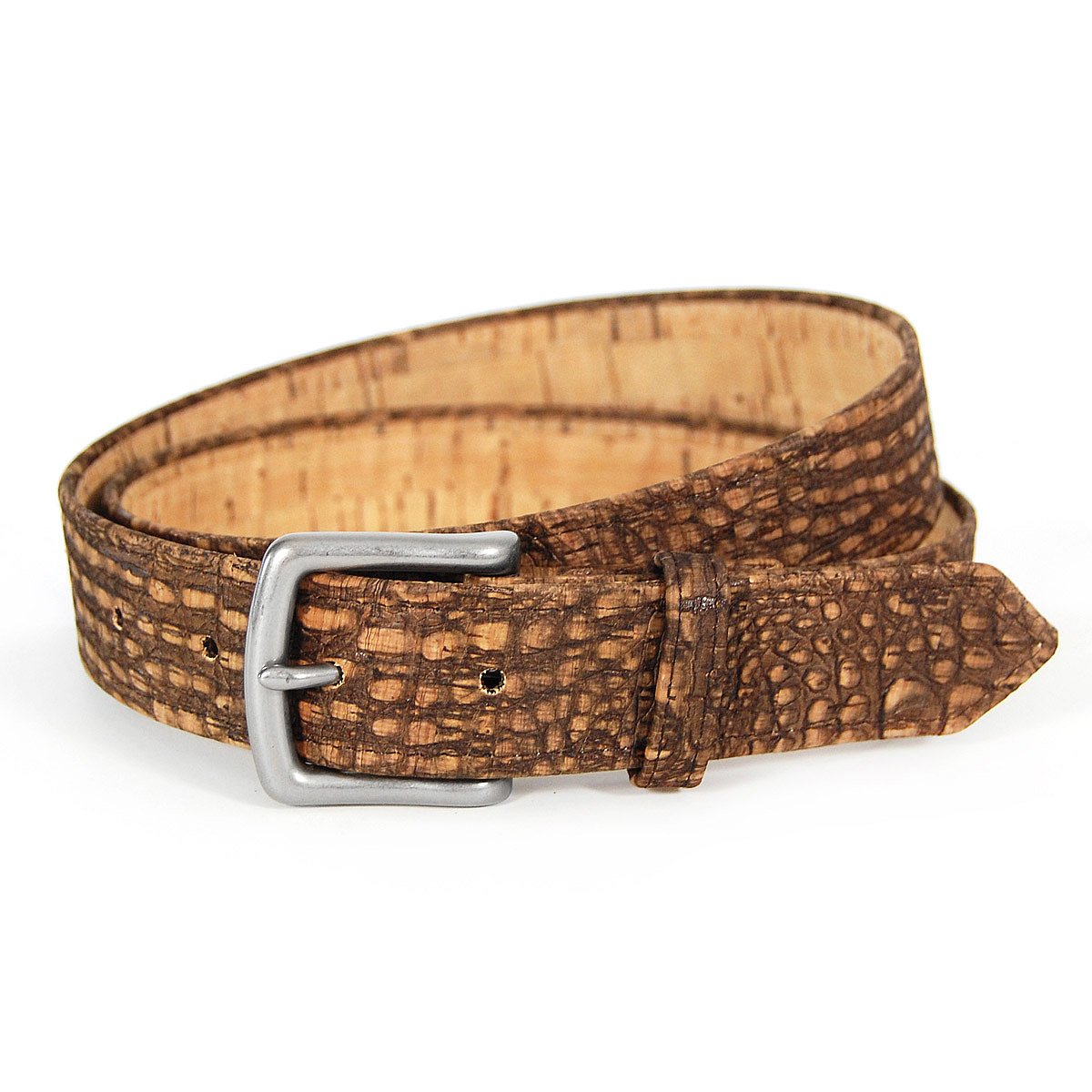 Cork Belt | Handmade crocodile belt, sustainable cork belt, vegan ...