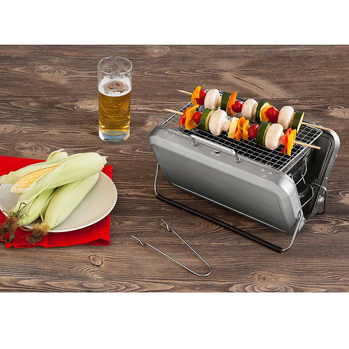Portable Briefcase BBQ Grill travel charcoal grill