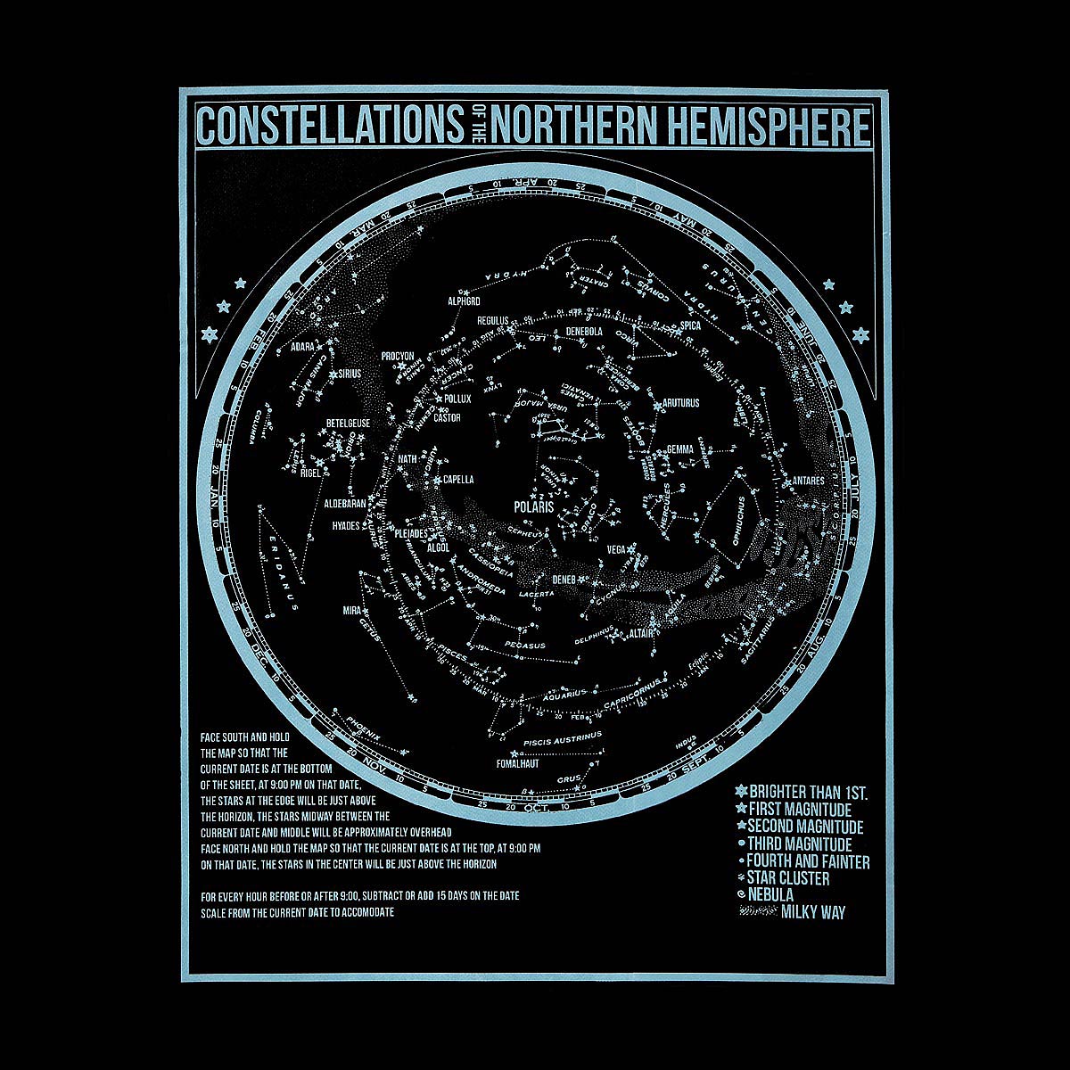 Glow In The Dark Constellation Poster space, astronomy, glow in the